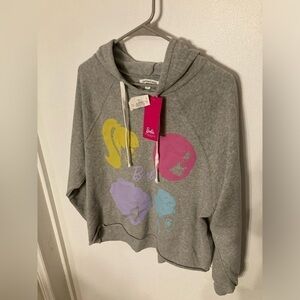 Barbie cropped sweatshirt by Grayson Threads in grey size Medium. NWT